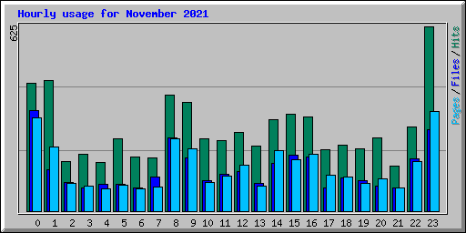 Hourly usage for November 2021