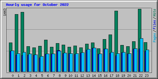 Hourly usage for October 2022