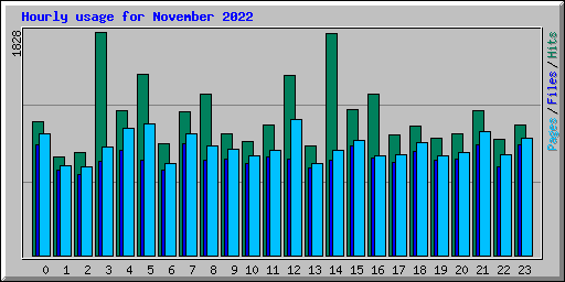 Hourly usage for November 2022