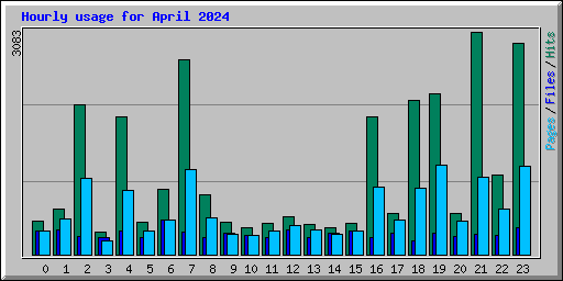 Hourly usage for April 2024