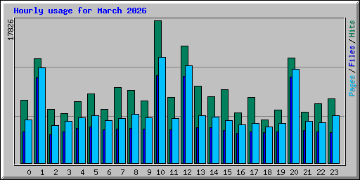 Hourly usage for March 2026