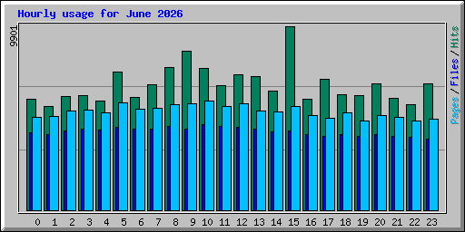 Hourly usage for June 2026
